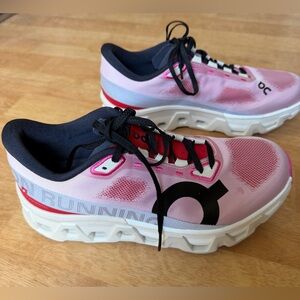 Like new- On Running Cloudmonster Pink and Black Running Shoes